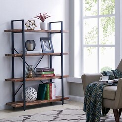 Picture of Fleur 4-Tier Display Unit MDF Brown/Black IHOMDEC