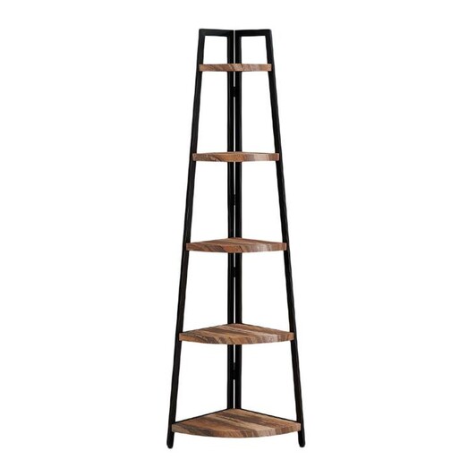 Picture of Fleur Corner Shelving Display Unit MDF Brown/Black IHOMDEC