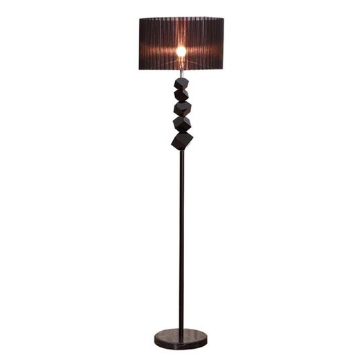 Picture of Floor Lamp Metal Base Standing Light with Dark Shade Tall Lamp