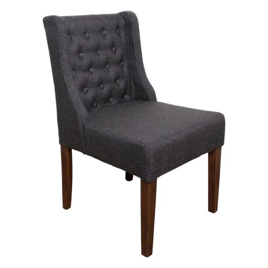 Picture of Florence Linen Dining Chair in Charcoal by j.elliot HOME