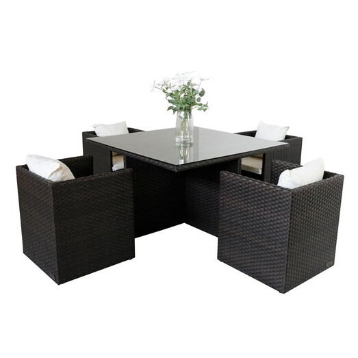 Picture of Florina Outdoor 5-Piece Dining Set in Brown by Homeflex