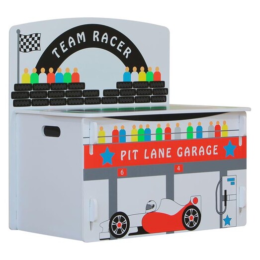 Picture of Formula 1 Toy Box MDF White/Red/Blue Sleeparoo