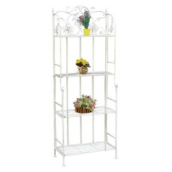 Picture of Francis 4-Tier Shelf Unit Metal White Channel Enterprises