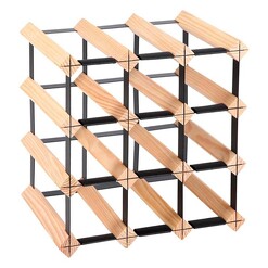 Picture of Francisco Timber Wine Rack, 12 Bottles Wood Pine Resort Living