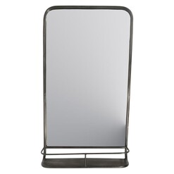 Picture of Frazer Vertical Mirror with Shelf Metal Antique Black Casa Uno