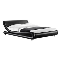 Picture of Fredo King Faux Leather Sled Bed Black Resort Living
