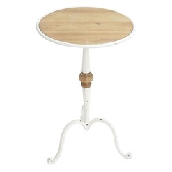 Picture of French Country Coffee Table Metal Distressed White/Natural Artisan Homewares