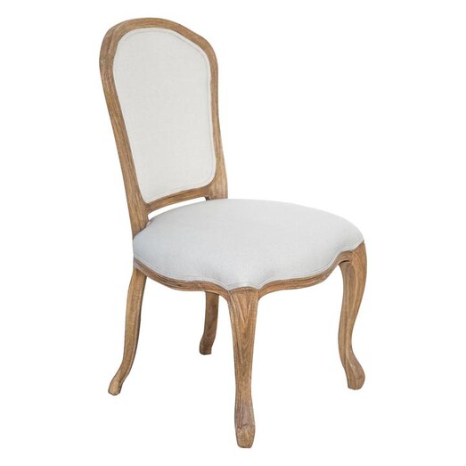 Picture of French Linen Upholstered Dining Chair in Natural by Abide Interiors