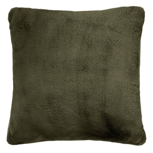 Picture of Frida Faux Fur Cushion in Olive by Bambury