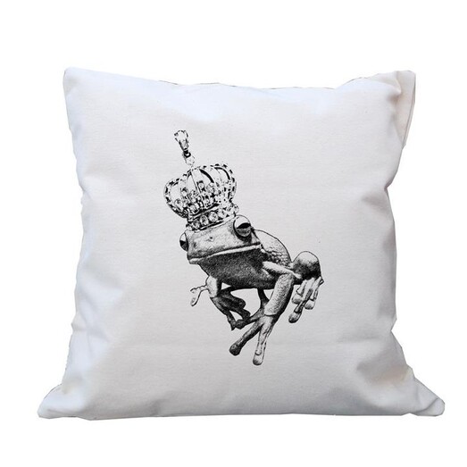 Picture of Frog Cushion Cover in Light Brown by Vinyl Design