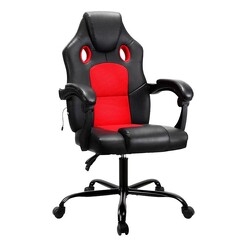 Picture of Fulvio Massage Gaming Chair Fabric Black/Red Resort Living