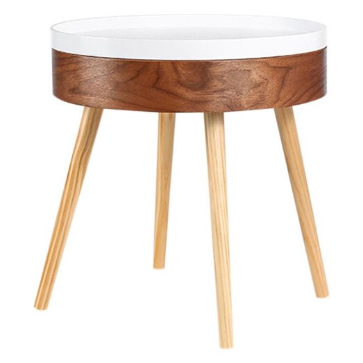 Picture of Fuzo Round Side Table in White by LiFETCH