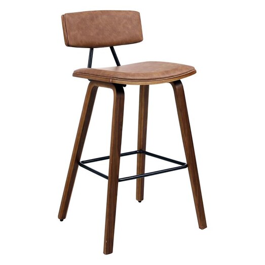 Picture of Gabhan Bar Stool Faux Leather Brown Phil Bee Interiors