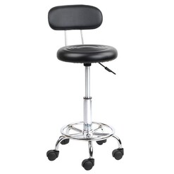 Picture of Gabie Bar Stool, Black Faux Leather Resort Living