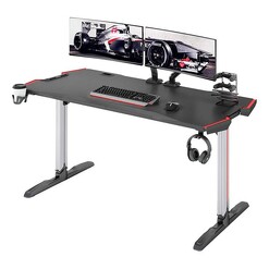 Picture of Galaxhero 9-Colour RGB Gaming Desk MDF Silver/Black Oos Living