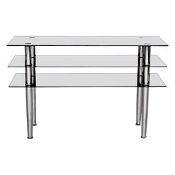 Picture of Galiano Glass Top Console Table in Off White by Dover Mason