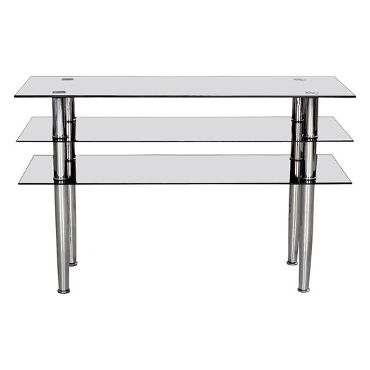 Picture of Galiano Glass Top Console Table in Off White by Dover Mason