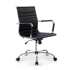 Picture of Gaming Office Chair Computer Desk Chairs Home Work Study Black Mid Back