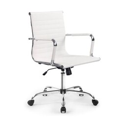 Picture of Gaming Office Chair Computer Desk Chairs Home Work Study White Mid Back