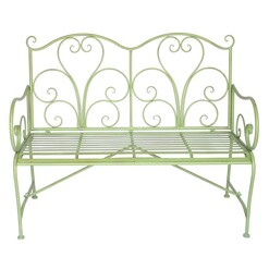 Picture of Garden Bench Metal Green The Complete Garden