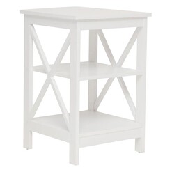 Picture of Garnil 2-Shelf Side Table in White by Meubilair
