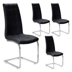 Picture of Gast Faux Leather Dining Chair Set Black Size Set of 4 by Bay Road Designs