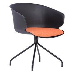 Picture of Gell Dining Armchair Plastic Orange/Black UBiZ Furniture