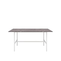 Picture of Gemma Rectangular Marble Effect Dining Table 160cm - White