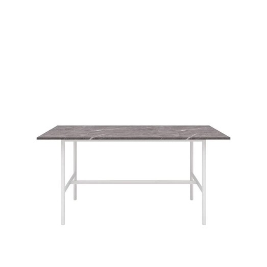 Picture of Gemma Rectangular Marble Effect Dining Table 160cm - White Picture of Gemma Rectangular Marble Effect Dining Table 160cm - White