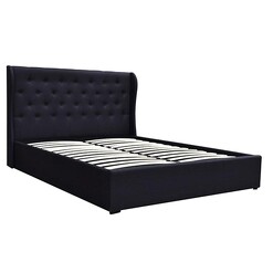 Picture of Genara Gas Lift Storage Bed Fabric Charcoal Resort Living
