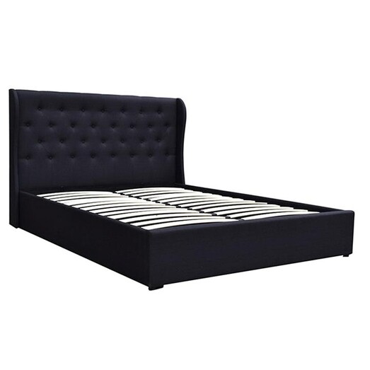Picture of Genara Gas Lift Storage Bed Fabric Charcoal Resort Living