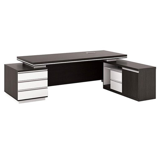 Picture of Genous Executive Desk MDF Deep Brown/White Iniko