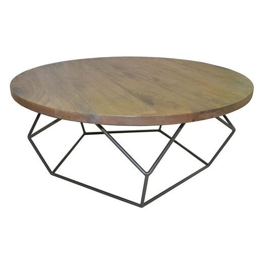 Picture of Geometric Coffee Table Wood Black/Natural Dover Mason