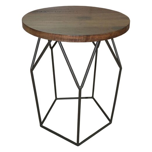 Picture of Geometric SideTable Wood Black/Natural Dover Mason