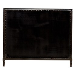 Picture of Georgian Bed Head, Black Velvet Fabric Piano Black Huntington Lane