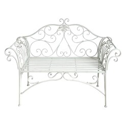 Picture of Georgian Outdoor Bench in White by Channel Enterprises