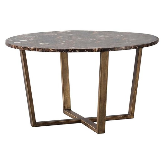 Picture of Geraldina Marble Coffee Table, Brown Aged Brass Castle Road Interiors