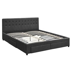 Picture of Gerta Storage Bed Fabric Dark Grey Resort Living