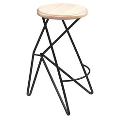 Picture of Gerwan Bar Stool Wood Natural Living by Design