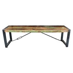 Picture of Gilligan Outdoor Bench Wood Natural/Black Nova Caeli