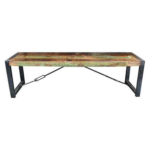 Picture of Gilligan Outdoor Bench Wood Natural/Black Nova Caeli