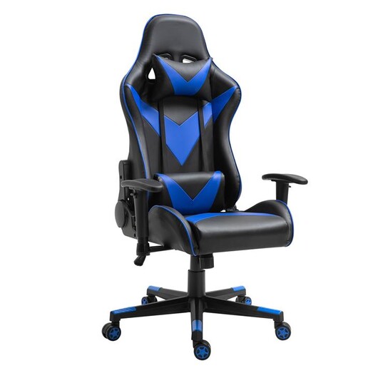 Picture of Gilthird Upholstered Gaming Chair in Black/Blue by Emporium Oggetti