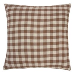 Picture of Gingham Cushion in Brown by Bambury