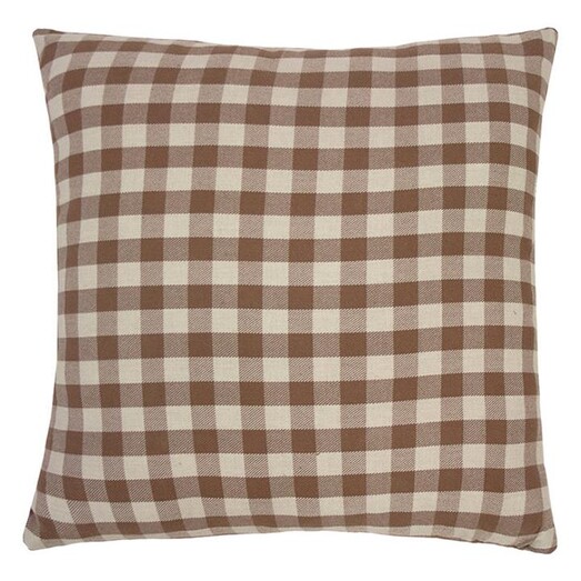 Picture of Gingham Cushion in Brown by Bambury Picture of Gingham Cushion in Brown by Bambury