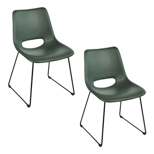 Picture of Giova Faux Leather Dining Chairs (Set of 2) Vinyl Assorted casabona Picture of Giova Faux Leather Dining Chairs (Set of 2) Vinyl Assorted casabona