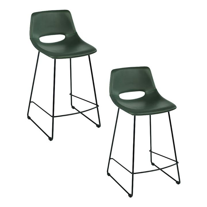 Picture of Giova Faux Leather Kitchen Stools (Set of 2) Vinyl Assorted casabona