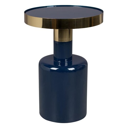 Picture of Glam Enamelled Side Table in Blue by Zuiver Picture of Glam Enamelled Side Table in Blue by Zuiver