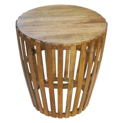 Picture of Glynn Wooden Side Table Rustic Brown Mise En Scene