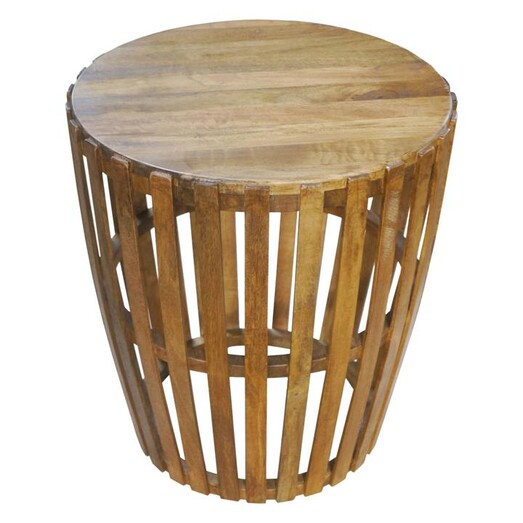 Picture of Glynn Wooden Side Table Rustic Brown Mise En Scene