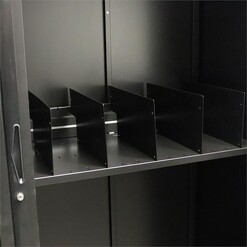 Picture of GO Tambour Slotted Shelf Divider Metal Black Rapidline